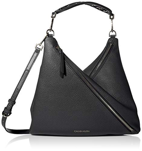 Calvin Klein Geo Rocky Road Crossbody, Black Silver