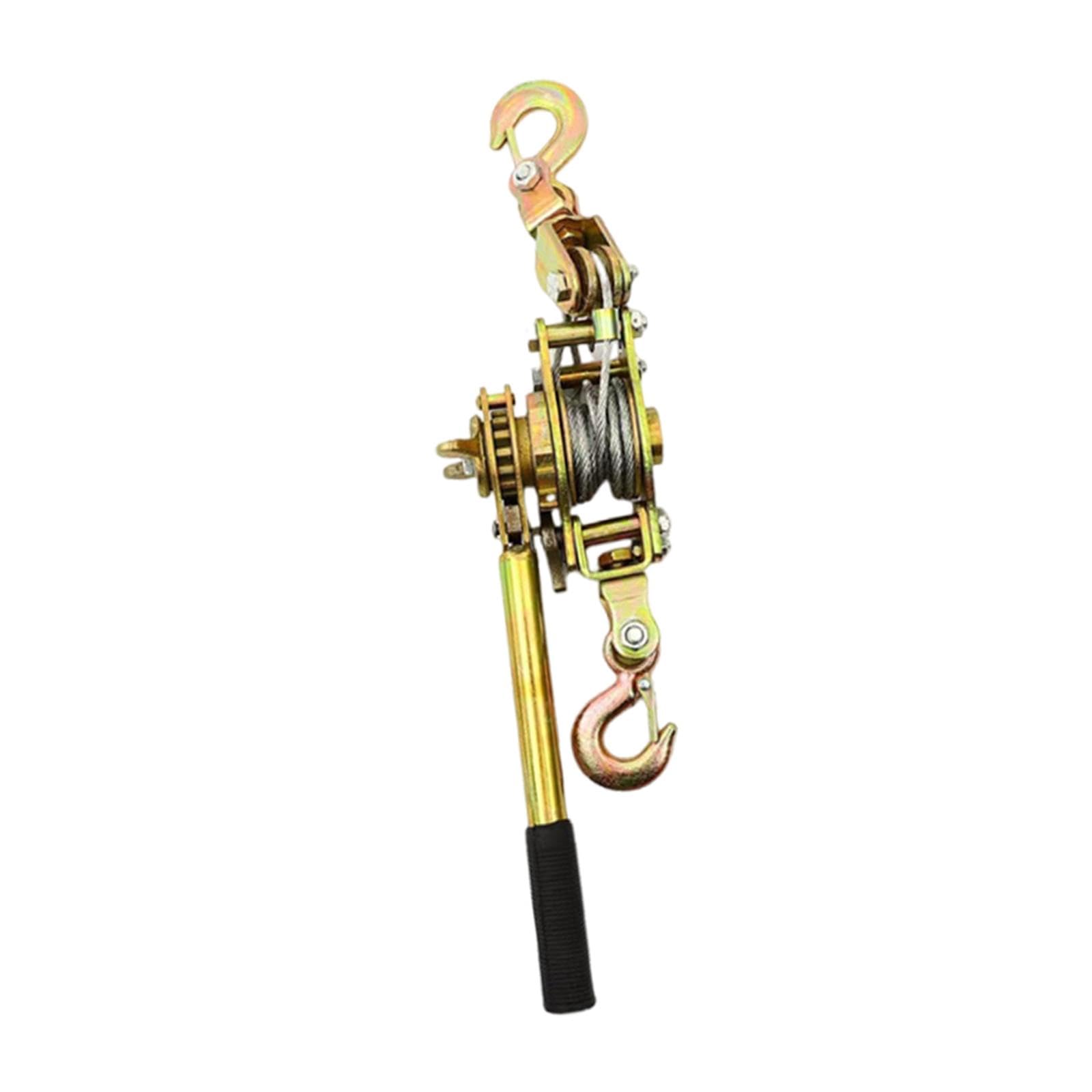 Milageto Cabrestante manual con manivela, herramienta para tirar de cuerda de acero, tensor de cuerda para vallas de camiones, uso automotriz, maquinaria de, 2 Toneladas