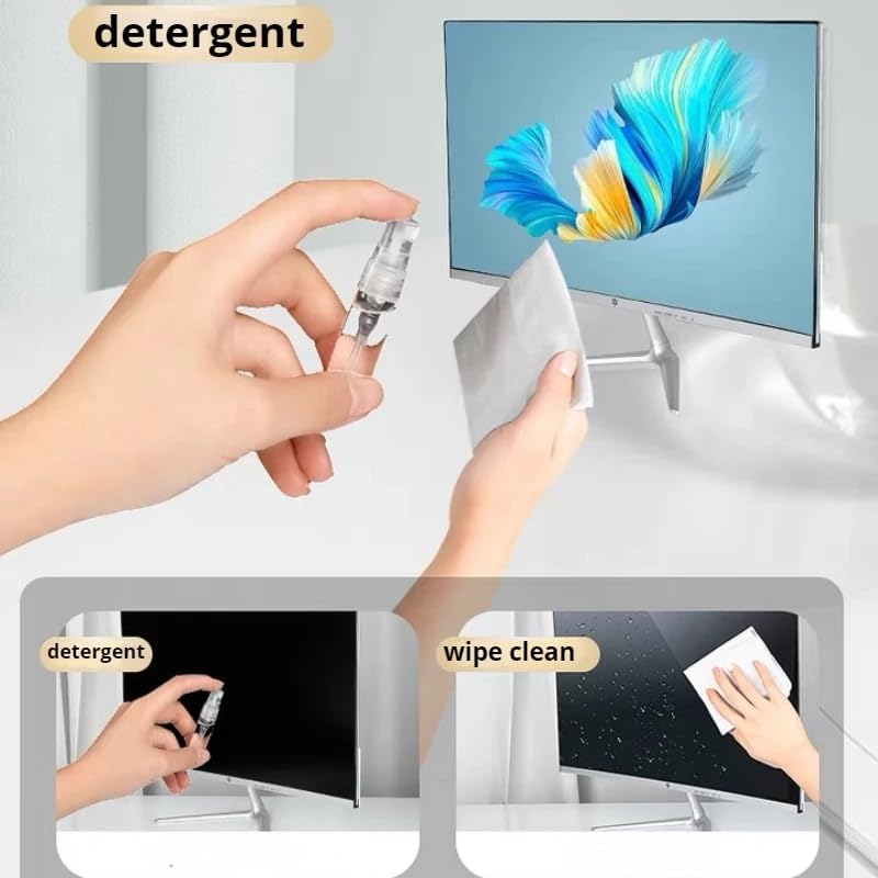 Kyrotech 7'si 1 Arada Elektronik Temizlik Kiti - Klavye, Monitör, Cep Telefonu, Bluetooth, Kulaklık, Lego, Airpods Uyumlu, Bilgisayar Kamera Lensi T0emizleme Seti, (Pembe) - Görsel 4