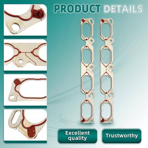 Image of AUTOKAY Intake Manifold Gasket Set of 2 for Audi A6 Q R8 for Volkswagen VW Touareg 079133074B