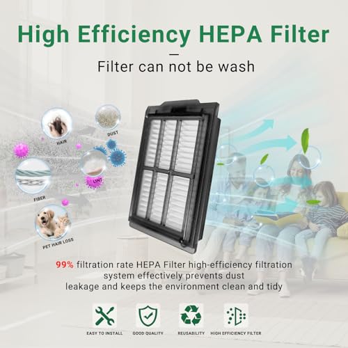 Image of Replacement Parts Kit for iRobot Roomba Plus 505 405 Combo G181 G185 505X Vacuum Mop, 2 Main Brushes,6 Mop Pads,6 HEPA Filters,8 Side Brushes,6 Dust Bags Cleaning Accessories