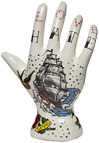 Ceramic Tattoo Palm Reading Palmistry Fortune Telling Hands Unusual Gift