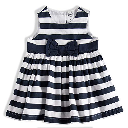 Vestido Manga Curta Listrado, Tip Top, Kids Menina, Branco, 10