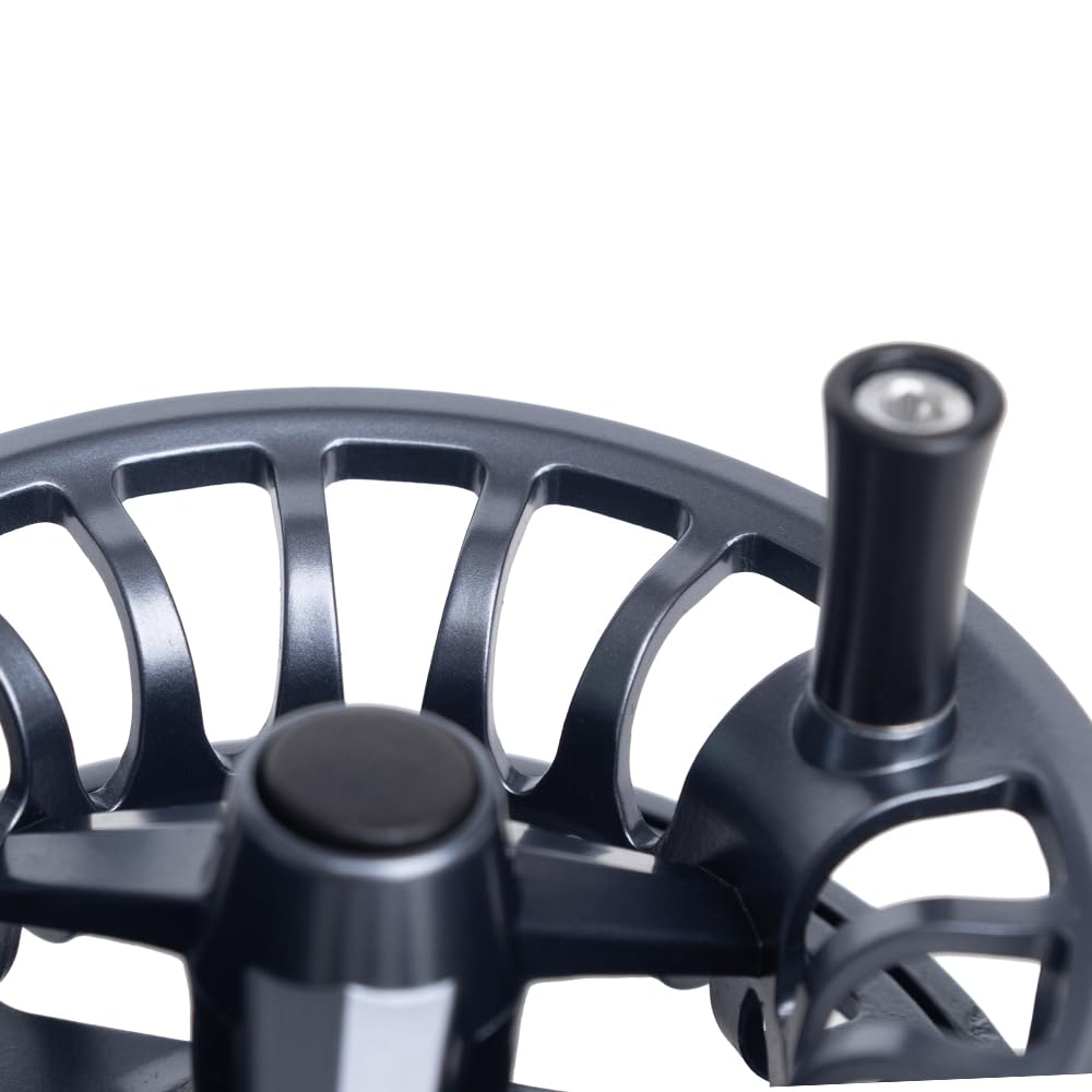 Raprance Fly Fishing Reel 5/6wt - CNC Aluminum Alloy, Ultra-Light, Instant Spool Change Side Button, for Freshwater/Saltwater (Matte Gunmetal Gray)