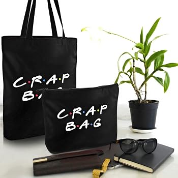 Friends Show 'Crap Bag' Canvas-Tasche & Kosmetiktasche – Geschenk-Set Für Fans