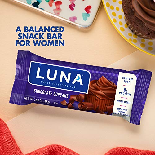 LUNA BAR - Gluten Free Snack Bars - Chocolate Cupcake -8g of protein - Non-GMO - Plant-Based Wholesome Snacking - On the Go Snacks (1.69 Ounce Snack Bars, 15 Count) - Thumbnail 7