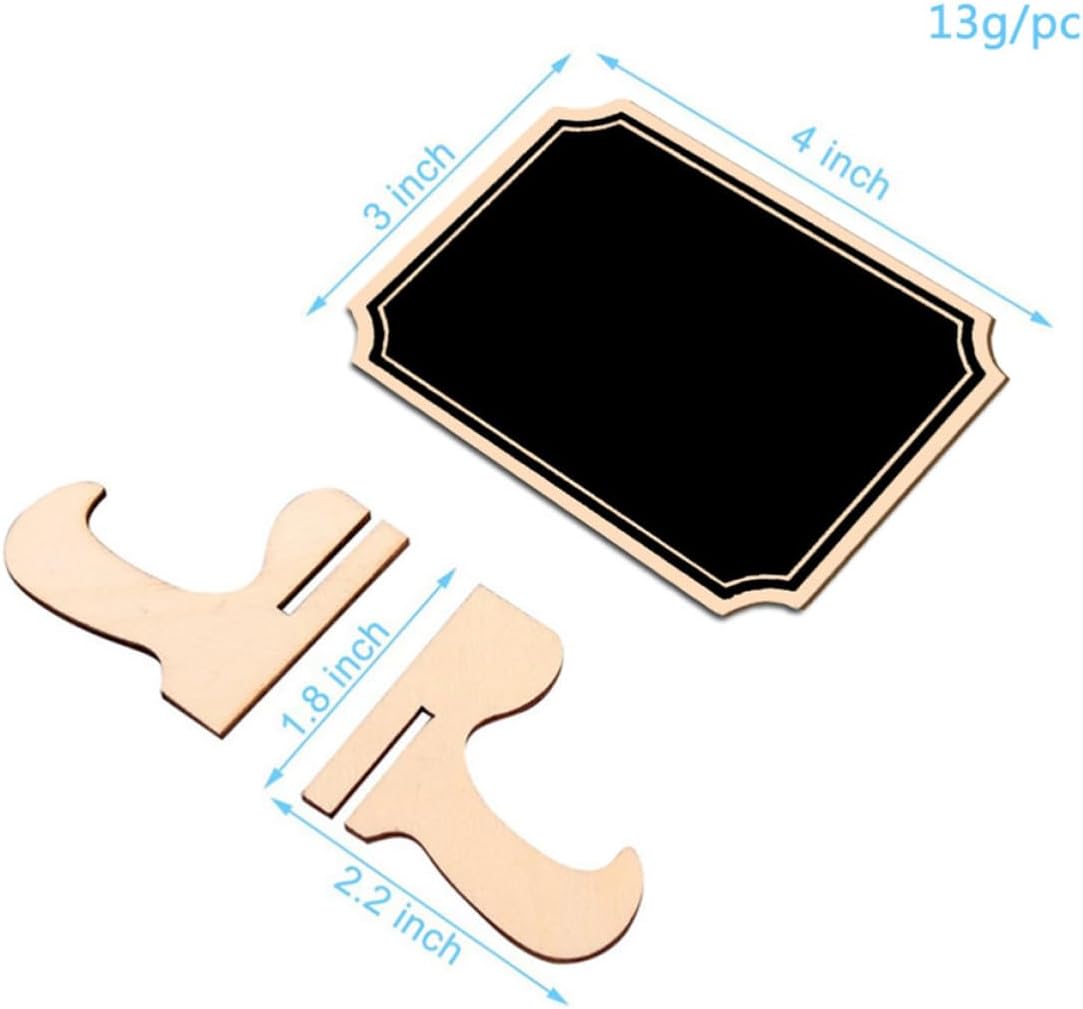 10pcs Mini Chalkboards with Support, Boxwood Decorative Table Signs