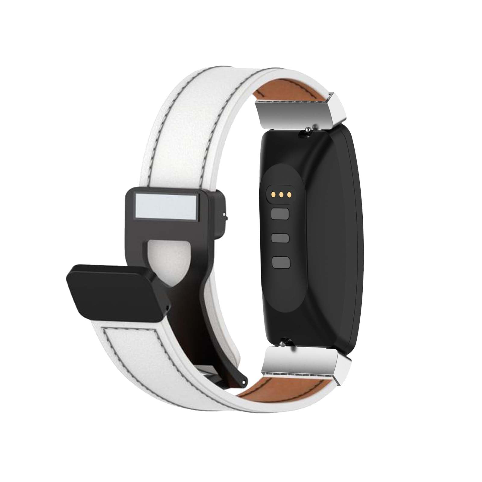 Echt Leder Armband Kompatibel Mit Fitbit Inspire 3 – Weiches Ersatzarmband, Verstellbar, Mit Edelstahlverschluss