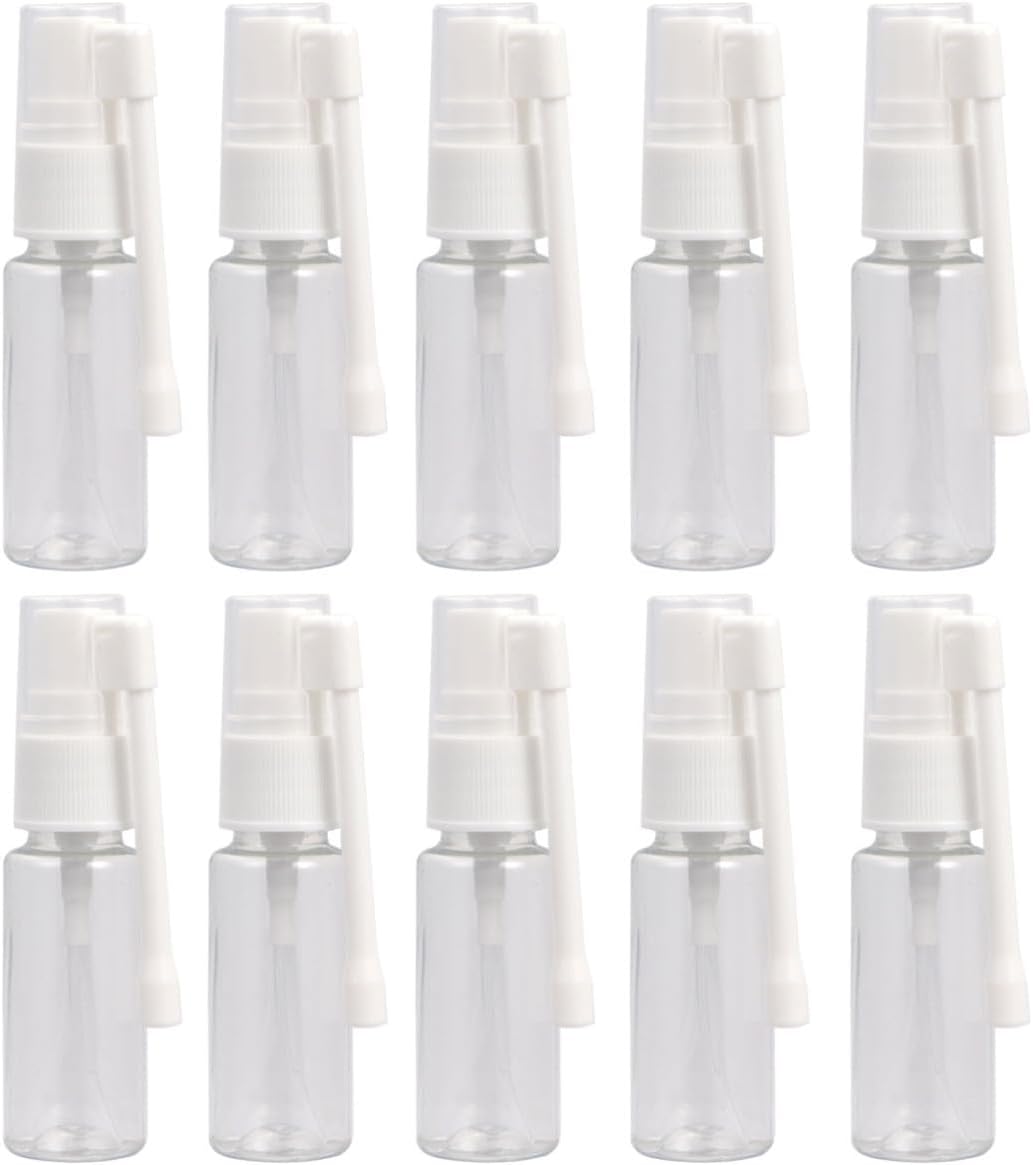 10pcs 20ml Pet Plastic Spray Bottles with 360-degree Rotating Nozzle, Refillable Empty Mist Spray Bottles for Travel and Hair Products, Easy to Use and Carry with Protective Safety