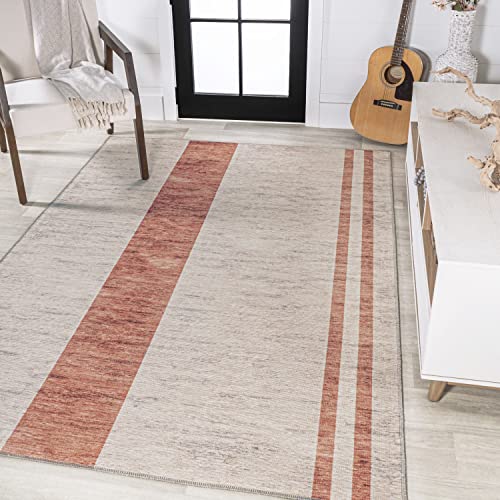 Tapete interior Joanna Y lavable color marfil/durazno 3x5 ft miniatura 6
