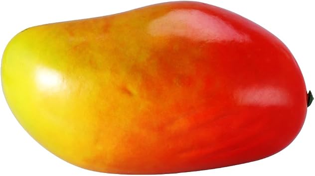 ULTNICE Artificial Mango Photo Props 4.91X2.55X2.55in Red and Yellow