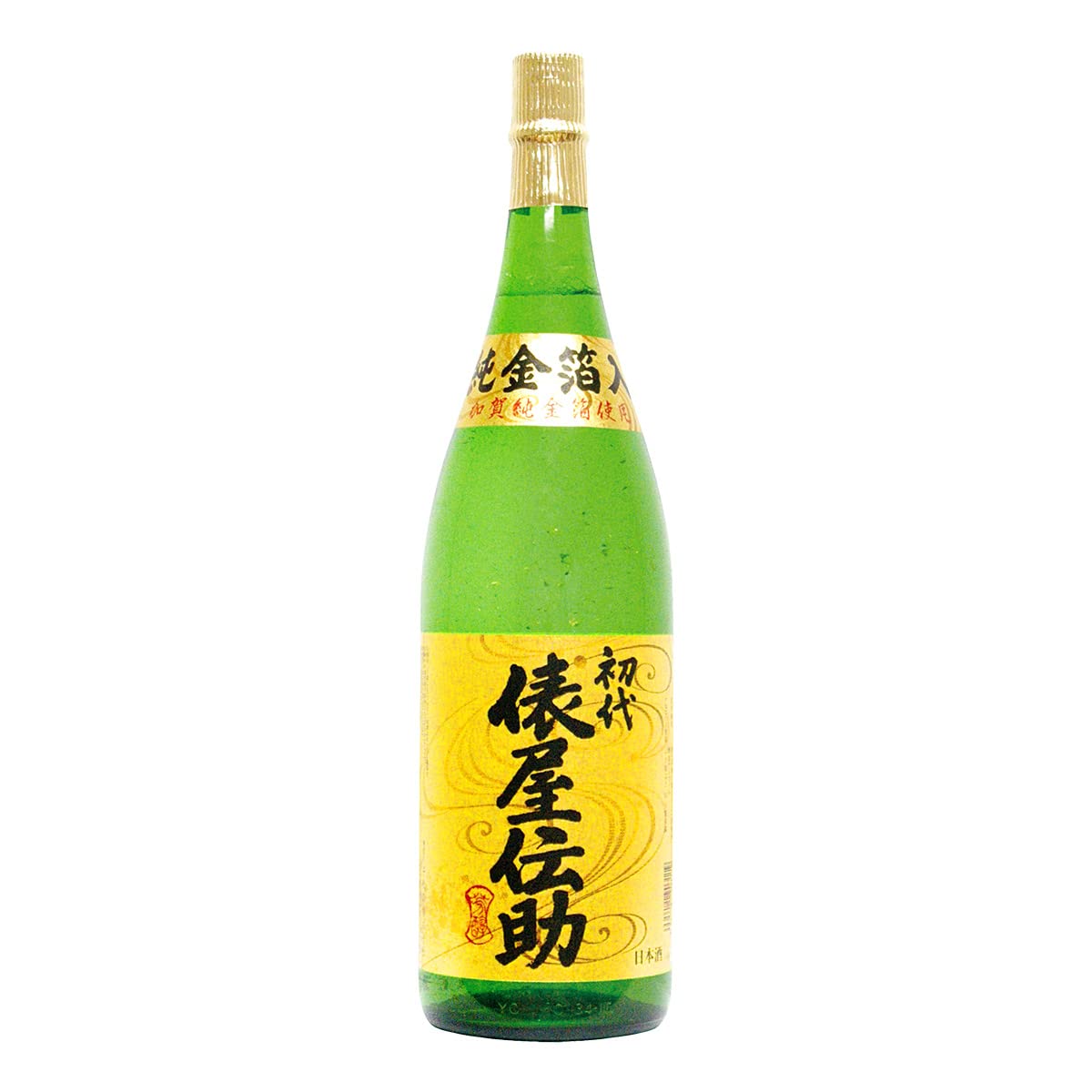 Amazon.co.jp: 初代 俵屋伝助 純金箔入 1.8L 日本酒 : 食品