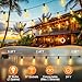 Outdoor Lights String Patio Outside - 100ft 30M LED Waterproof Light - Hanging Lighting ST38 Shatterproof Edison Bulb Deck Backyard Gazebo Balcony Party Bistro Cafe Pergola Garden Yard Porch Dimmable