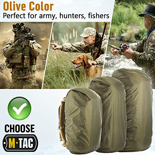 M-Tac wasserdichte Regenhülle für Rucksack – Schutzcover bis 20L, Nylon mit PU-Beschichtung, Outdoor & Militär, Olive, S – Ansicht 6