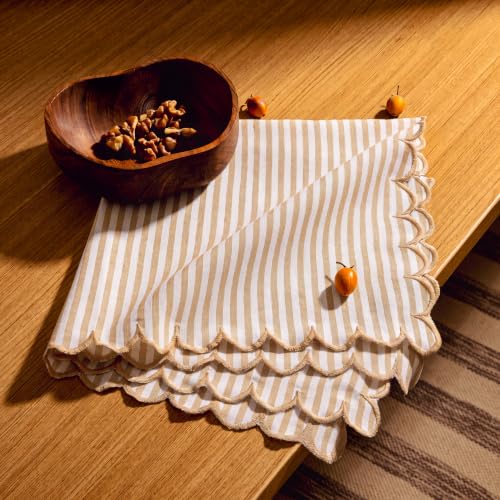 Image of FINGERCRAFT Cloth Napkins Set of 6 | 20x20 Inches | 100% Cotton