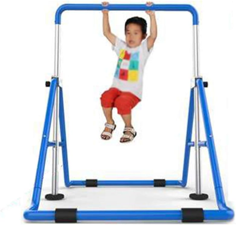 Gymnastics Bar, Expandable Uneven Bars Gymnastics Triangle Mechanics Safe Stable Metal Frame with Mat for Home Training Fitness Shaping Training Monkey Bars