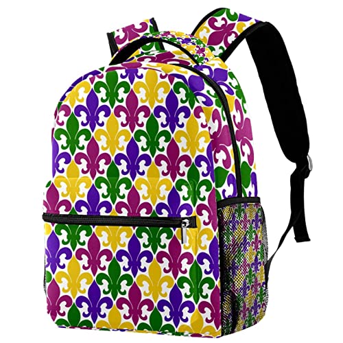 Sac à dos étudiants fleur de lys confortable avec rangements fonctionnels