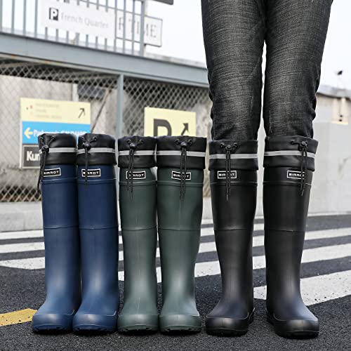 Rain Boots For Men And Women Waterproof Rubber Boots Mens Rain Boot Garden Boots Comfort Lightweight Mid Calf Rainboots Rain Shoes Adjustable Durable Outdoor Work Boots Muck Mud Fishing Boot #TOP7