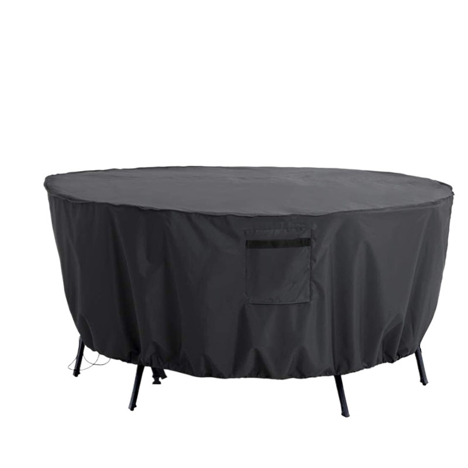 Outdoor Furniture Cover Outdoor Round Table Cover Garden Furniture Chair Dust Covers Waterproof Protection Patio Rain Snow(Black,120x75cm)