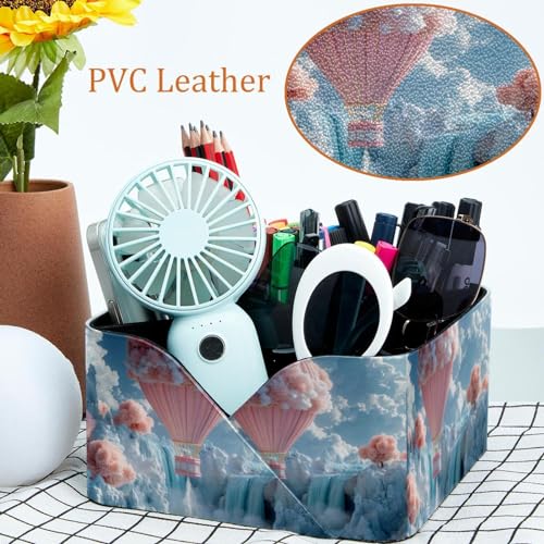 Boîte de rangement durable avec finitions soignées style montgolfière