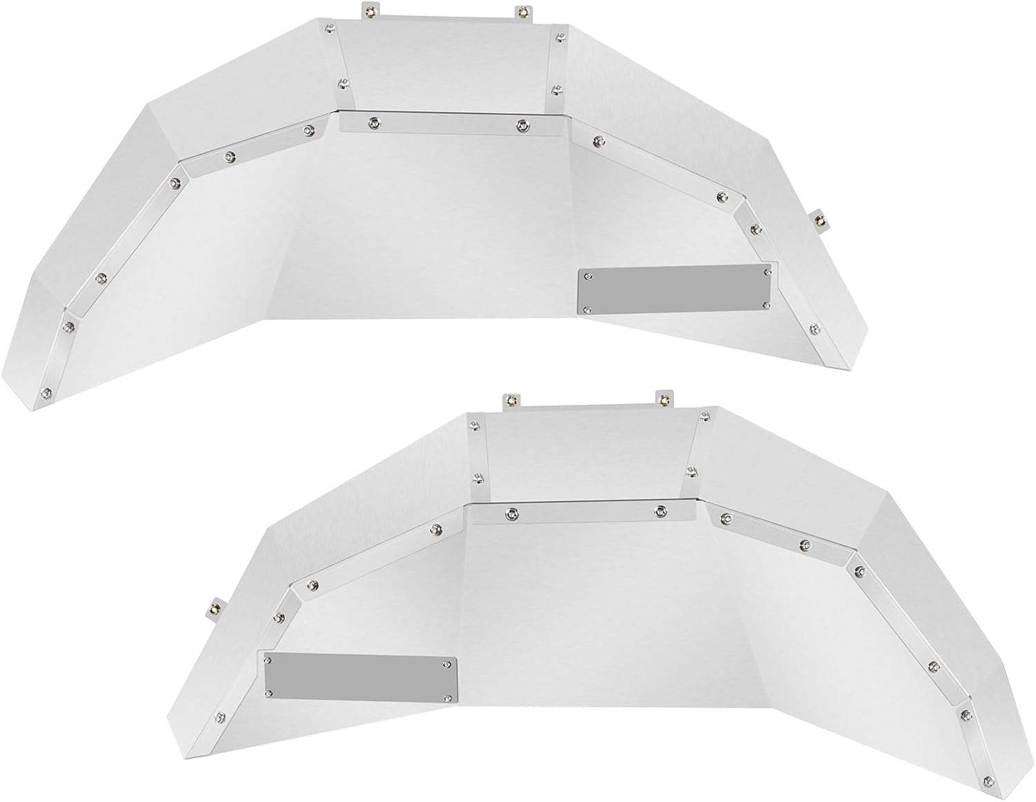 Hooke Road Aluminum Rear Inner Fender Liners for 2018-2026 Jeep Wrangler JL & Unlimited 2/4 Doors, 2PCS Wheel Well Liner Mud Guard Cover - Silver White
