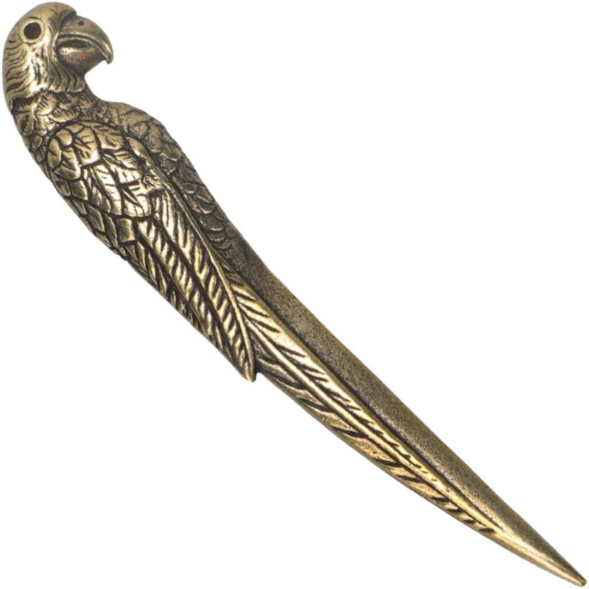 DOITOOL Parrot Shape Tea Knife Ornament Handmade Tea Needle Accessory for Puer with Antique Finish Multifunctional Scoop and Ice Breaker Compact 4.92In Length