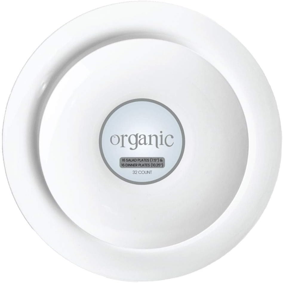 Plastic Organic Soup Bowls - 16 oz | White | Pack of 10 : Everything Else