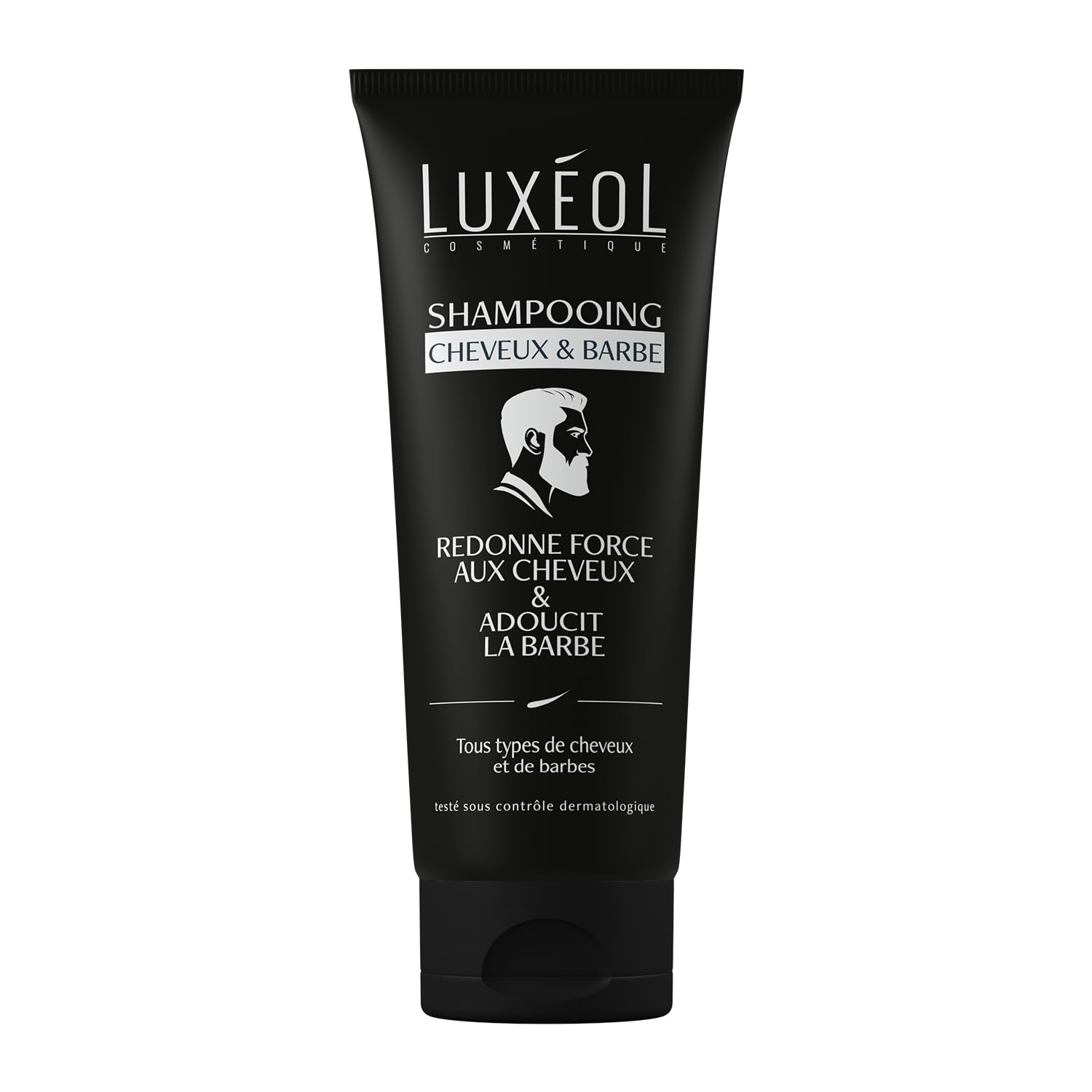 Luxéol - Shampoing Cheveux & Barbe - Redonne Force aux Cheveux & Adoucit la Barbe - Shampoing Homme 2 En 1 Sans Silicone Ni Tensio-​actifs sulfatés - Fabriqué En France - 200 ml