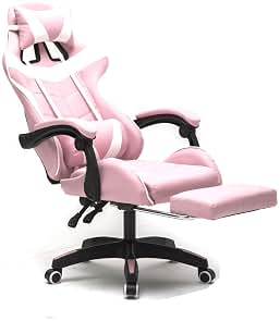 VDD - Silla para juegos con reposapiés Cyclone Adolescentes - Silla de oficina - Silla Gamer Racing - Blanco