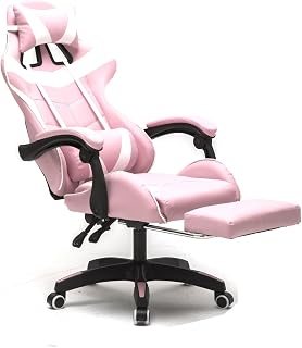 VDD - Silla para juegos con reposapiés Cyclone Adolescentes - Silla de oficina - Silla Gamer Racing - Blanco
