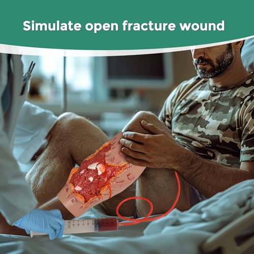 Image of Wound Packing Trainer, Open Fracture Wound Trainer Sleeve | Wound Dressing Training Model, Stop the Bleeding Training Kit for Meidcal Education