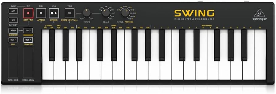 Amazon.com: Behringer SWING 32-Key USB MIDI Controller Keyboard