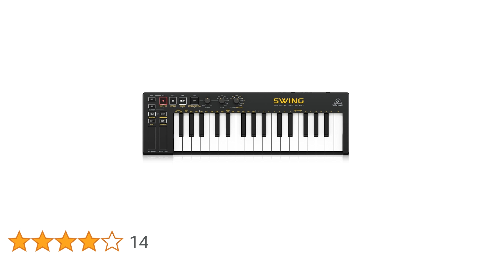 Behringer SWING MIDIコントローラー キーボード べリンガー Amazon.com: Behringer SWING 32-Key USB MIDI Controller