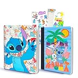 Lilo and Stitch School Supplies Set - Bundle of 2 Composition Journal Books, Stickers, Bookmark, More | Stitch Classroom Office Supplies for Kids