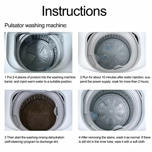 12 Pack Washing Machine Cleaner Descaler - Heavy-Duty Deep Clean and Deodorize, Laundry Supplies For HE Front Loader & Top Load Washer, Clean Inside Drum And Laundry Tub Seal - Image 6