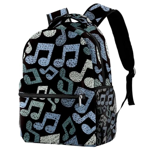 Sac de voyage décontracté imprimé musical pour filles et garçons