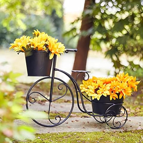 Glitzhome Hand Painted Metal Planter Cover