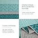 Cottolester Teal Quilt Set,Boho Bedspread Queen Size,Blue Sriped Plaid Bedding Set Soft Microfiber Quilt with 2 Pillow Shams 96