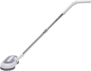 Mopa inalámbrica eléctrica inalámbrica para suciedad, huellas dactilares, pelo de animales, polvo, blanco y gris
