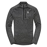 Bewegungsfreiheit Odlo Herren Langarm Shirt mit halben Reißverschluss TENCIA, dark grey melange, M