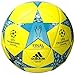 adidas Performance Champion's League Finale Capitano Soccer Ball, Bright Yellow/Clear Aqua/Energy Blue, Size 4