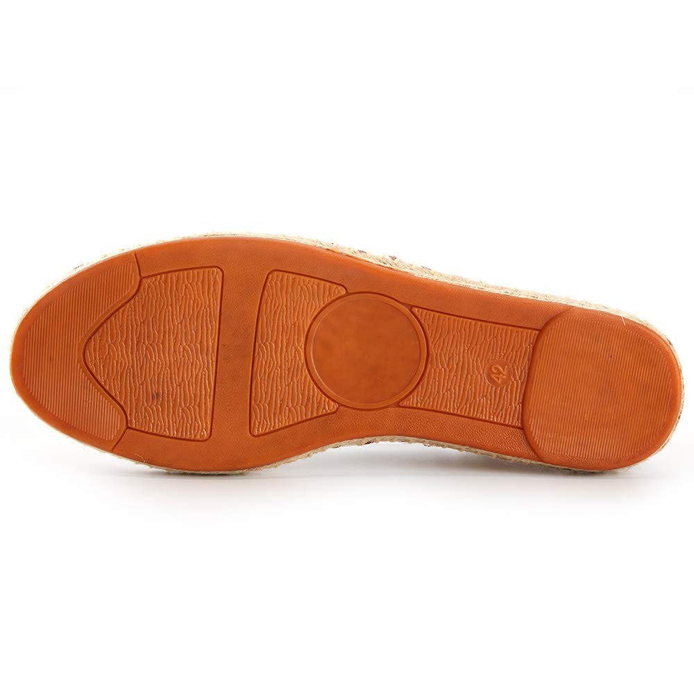 Espadrilles Rayées Toile Plat Homme
