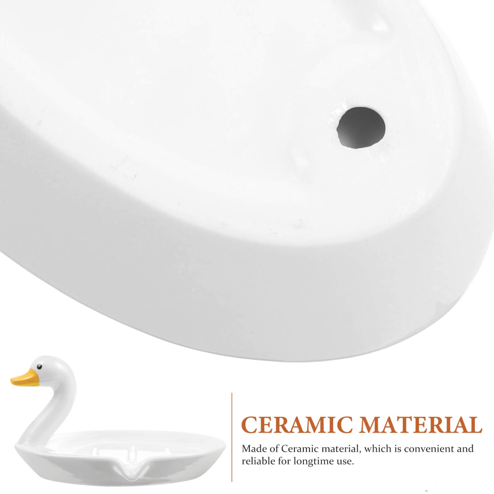 Amazon｜Housoutil キュートなアヒル型ソープディッシュ セラミック製