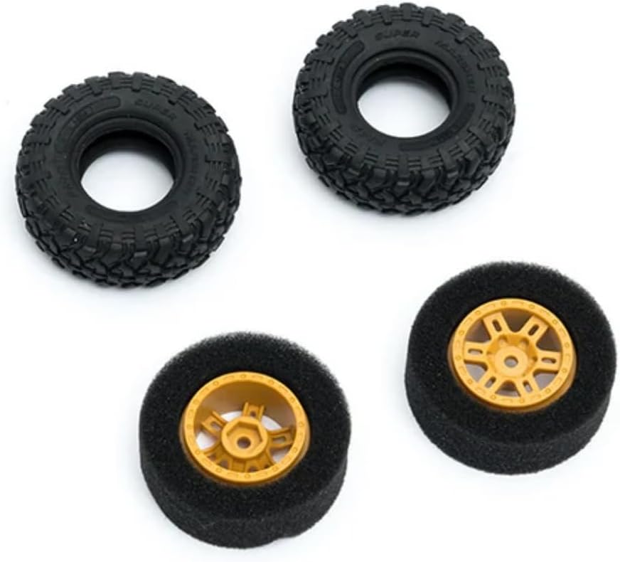 FMS FCX24M Rc Car Parts RC Crawler RC Trucks Parts Replacement Accessory for Defender 90&110: Wheel Assembly Set（2pcs）