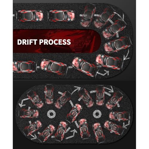 Image of Remote Control Cars 1:16 Scale RC Drift Car 2.4Ghz 30KM /H High Speed 4WD RTR Racing Car with Drift Tires LED Lights 1PCS Rechargeable Batteries RC Sport Cars Toys for Adults Kids Gift,Black