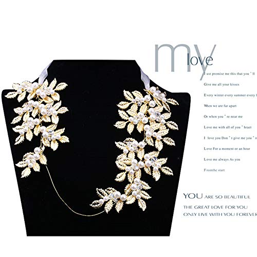 Bininbox Gold Leaves Headpiece Bridal Wedding Headband Hair Accessory #TOP4