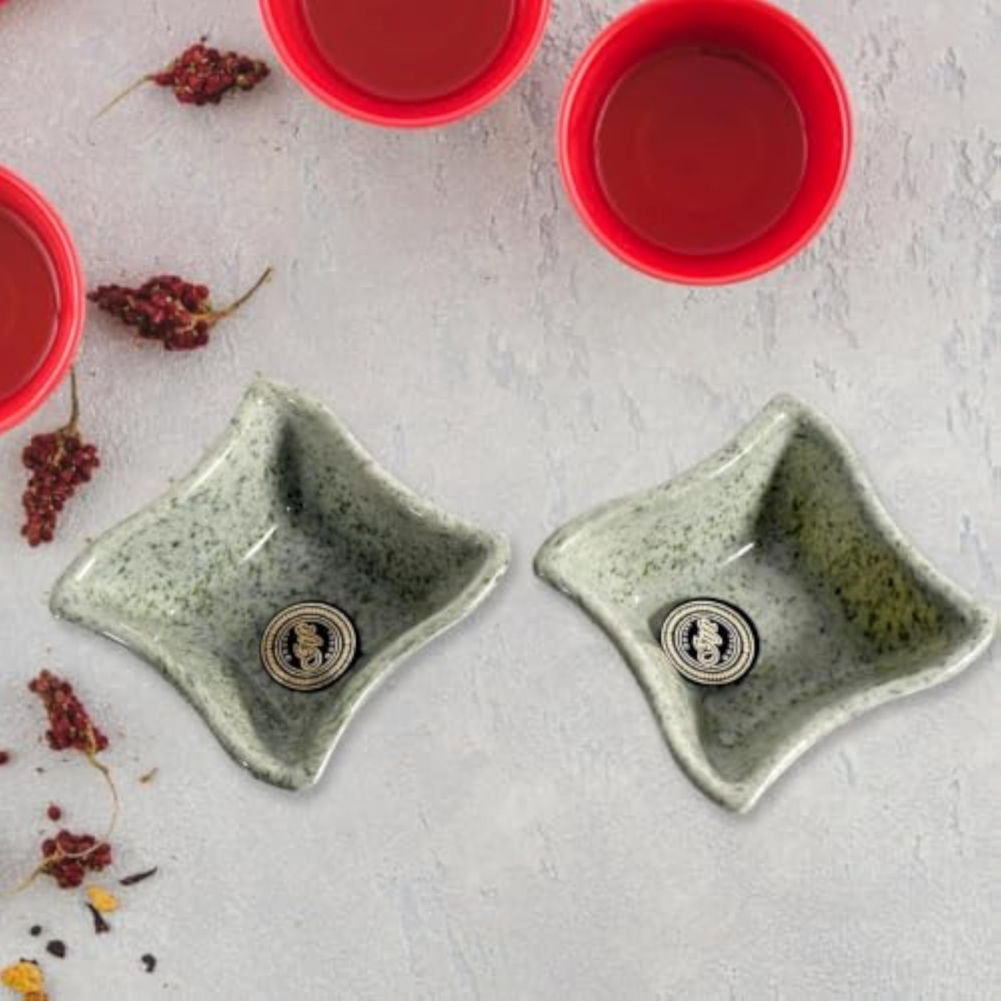 Tea Cup Set with Serving Bowl, 4 Pcs Set for Breakfast