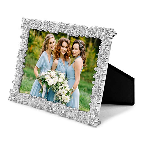 Mimosa Moments Jewel Picture Frame With Rhinestones (Silver, 4X6) #TOP2