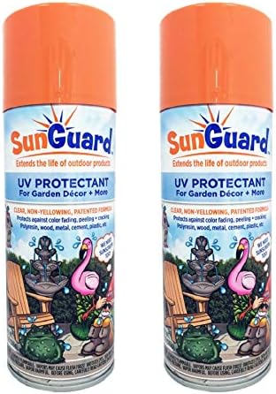 SUNGUARD UV Protectant Spray for Outdoor Decor, Furniture & More (2-Pack) Prevents Fading Peeling and Cracking