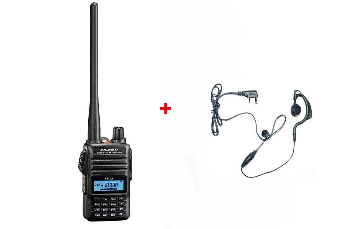Yaesu - FT4XE, Walkie talkie bibanda VHF/UHF, 144-440 MHz, auricolare PIN19M